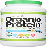 Orgain Organic Protein Plant-Based Powder, Vanilla Bean, 2.03 Pound