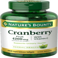 Natures Bounty Cranberry with Vitamin C 4200 mg, 250 Softgels