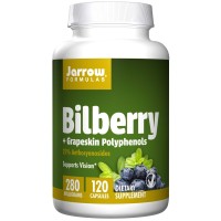 Jarrow Formulas, Bilberry + Grapeskin Polyphenols, 280 mg, 120 Veggie Caps