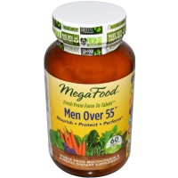 MegaFood, Men Over 55, Whole Food Multivitamin & Mineral, Iron Free, 60 Tablets